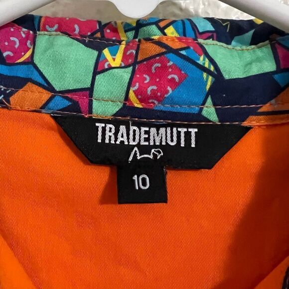 Workwear Hi Visibility Railroad Saftey Shirt Button Down Neon Orange Reflective - Picture 4 of 15